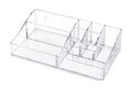 Organizator pentru cosmetice Compactor, 6 compartimente, transparent