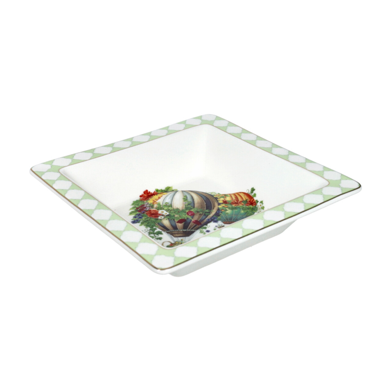 Platou decorativ, Wonderland, Brandani, 18.5x18.5x4.5 cm, portelan - imagine 2