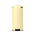 Cos de gunoi cu pedala, Brabantia, NewIcon Mellow Yellow, 30 L, 38x29.3x67.9 cm, otel, galben pastel