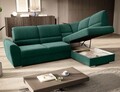 Coltar extensibil dreapta 3 locuri ELTAP, RT-35LU, Siber, 270x186x93 cm, lemn/poliester, verde inchis