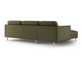 Coltar stanga 4 locuri, Eden, Micadoni, 286x150x90 cm, catifea, verde muschi melanj