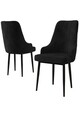 Set scaune 2 piese, Charlotte, Trex, Negru