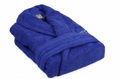 Halat de baie unisex, beverly hills polo club, 100% bumbac, m/l, dark blue