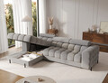 Coltar extensibil dreapta 3 locuri ELTAP, LT-04SO, Felro, 285x181x93 cm, lemn/poliester, gri inchis