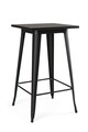 Masa pentru bar Minnesota, Bizzotto, 60 x 60 x 103 cm, otel laminat, negru
