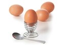Set 2 suporturi pentru oua si 2 lingurite, Excelsa, 6x11 cm, inox