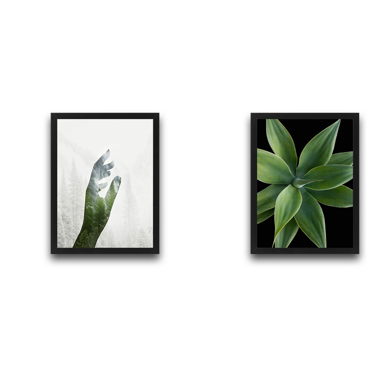 Set 2 tablouri decorative, Green Touch Set, PAL, Hartie, Multicolor - 1 | YEO