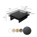 Masuta de cafea, Neostill, Saga Square, Negru / Fume