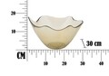 Bol decorativ, Leaf Bordeaux, Mauro Ferretti, 30x18 cm, sticla reciclata