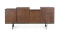 Bufet Kibik, Bizzotto, 180x42x75 cm, lemn de mango/piatra naturala/ratan, maro/natural