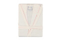 Halat de baie pentru femeie, Irya Home, Meltem, Bumbac, Coral/Alb