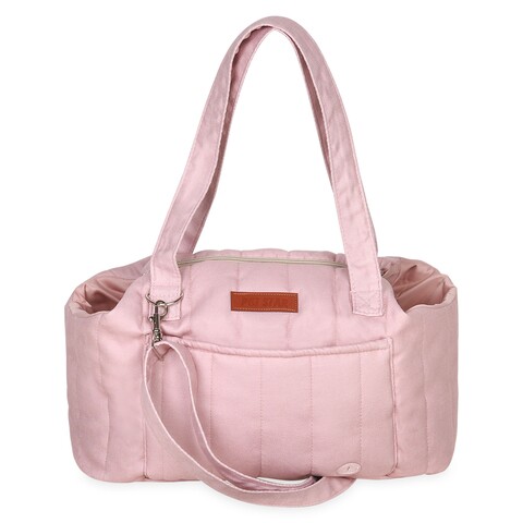 Geanta pentru transport animale, princess, 39 x 16 x 28 cm, microfibra, roz