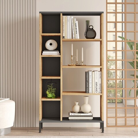 Corp biblioteca, locelso, rl3-aa, 72x133.6x25.5 cm, pin atlantic / antracit