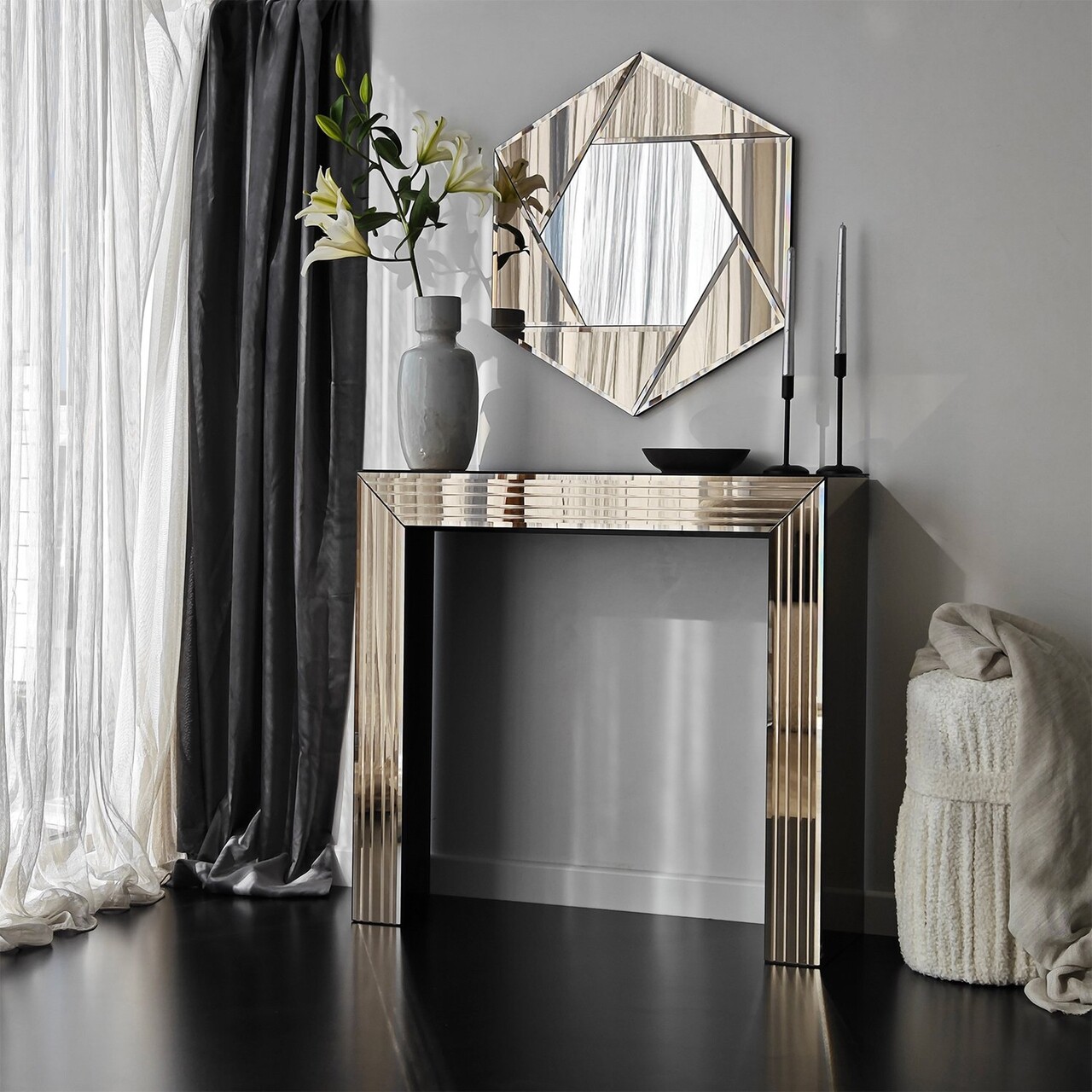 Dulap, Neostill, Dresser 1B, 91x85x30 cm, PAL, Bronz - 1 | YEO