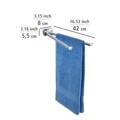 Suport pentru prosoape Basic, Wenko, 8x42x5.5 cm, inox, argintiu