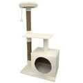 Casă pentru pisici, Paws & Whiskers, Liora, MATERIAL TEXTIL WELSOFT, Alb