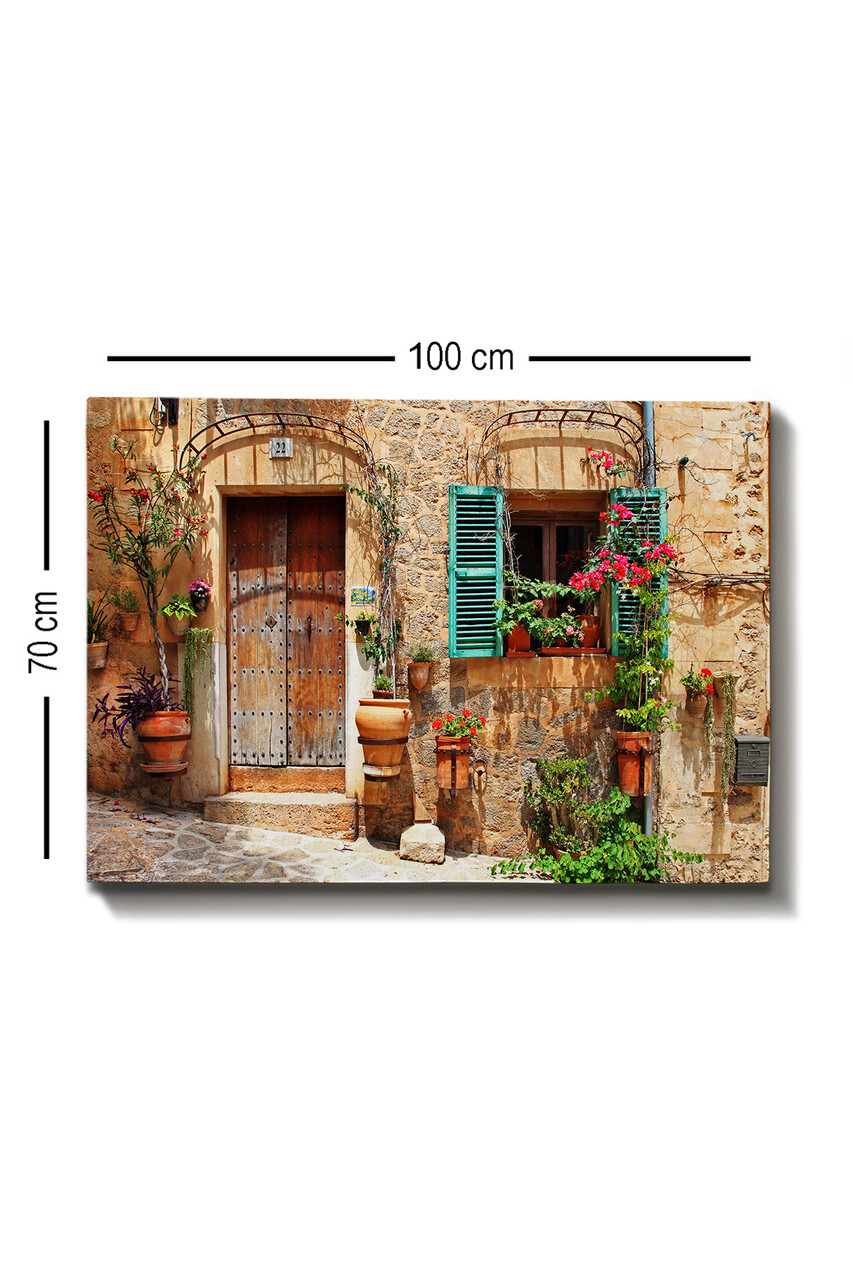 Tablou decorativ, Kanvas Tablo (70 x 100), Cadru: 100% LEMN (grosime: 3 cm), Multicolor - view 3