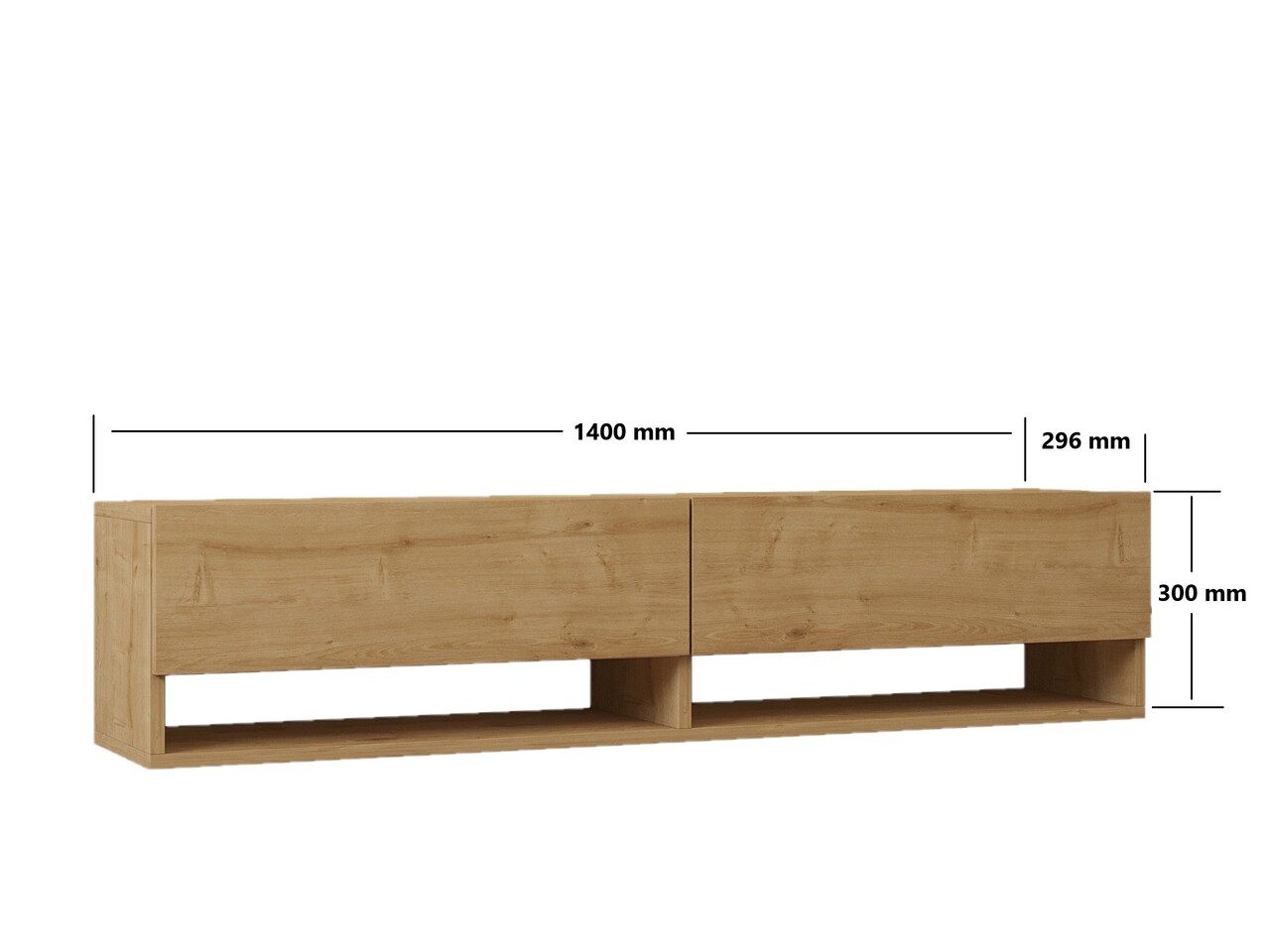 Comoda TV, Hanah Home, Arges, 141x31x30 cm, Maro - view 6