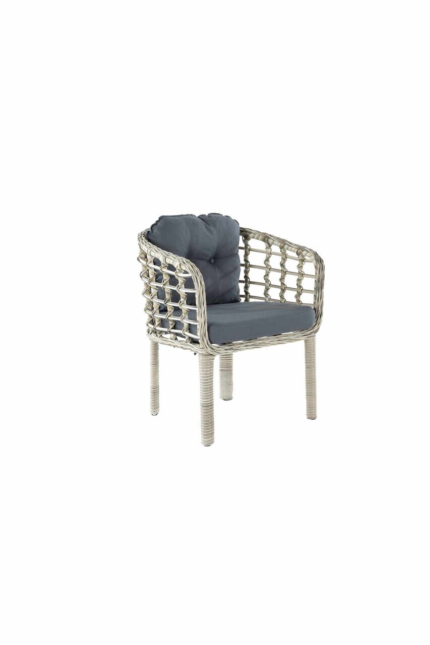 Set mobilier de gradina, Hanah Home, Manolya, ALUMINIU, Gri inchis - view 3