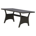 Set mobilier gradina/terasa, 2 fotolii + canapea + masa Baxter, 65x67x73 cm/ 171x65x73 cm/ 145x74x67 cm, otel/poliester, gri/negru