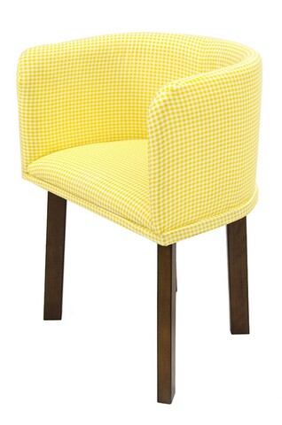 Scaun, massive design, plung, 45x75x45 cm, nuc / galben