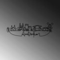 Decoratiune de perete, Amsterdam, Metal, Grosime: 2 mm, Negru