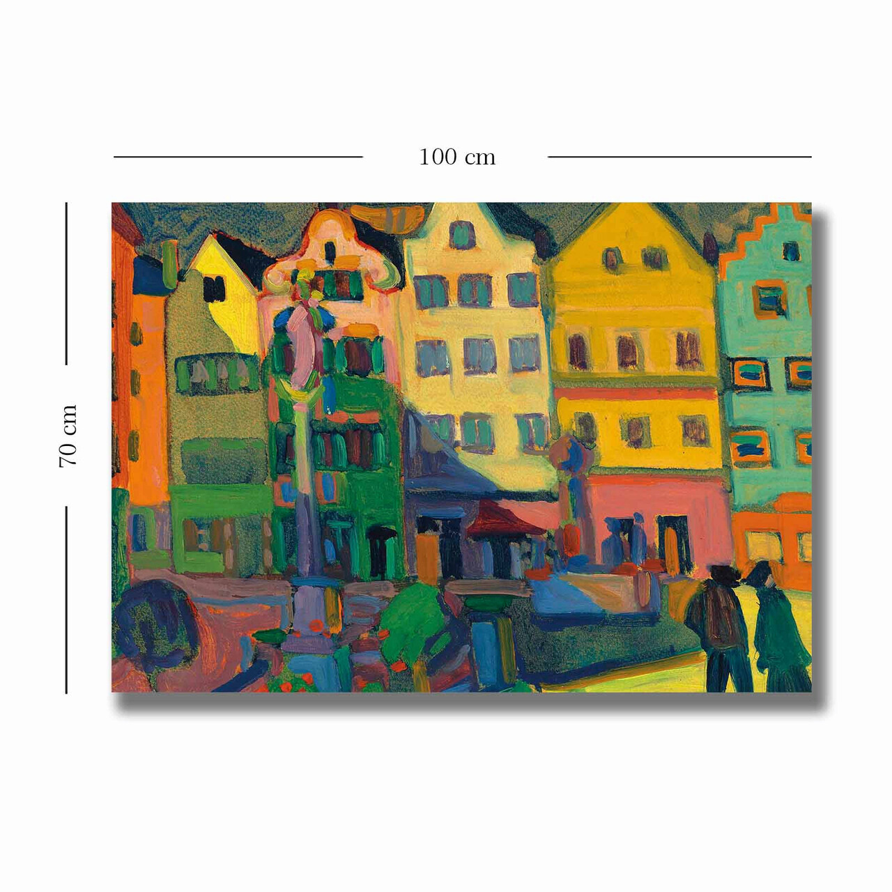 Tablou decorativ, 70100KANDINSKY022, Canvas, Lemn, Multicolor