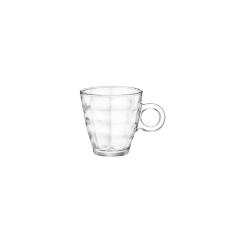 Set 6 cesti de cappucino Cube, Bormioli, 220 ml, sticla