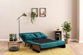 Canapea extensibilă cu 2 locuri, Futon, 859FTN2719, Metal , Verde petrol