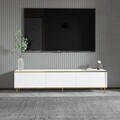Comoda TV, Inarch, Imaj, 180x45.2x35 cm, PAL, Alb/Auriu