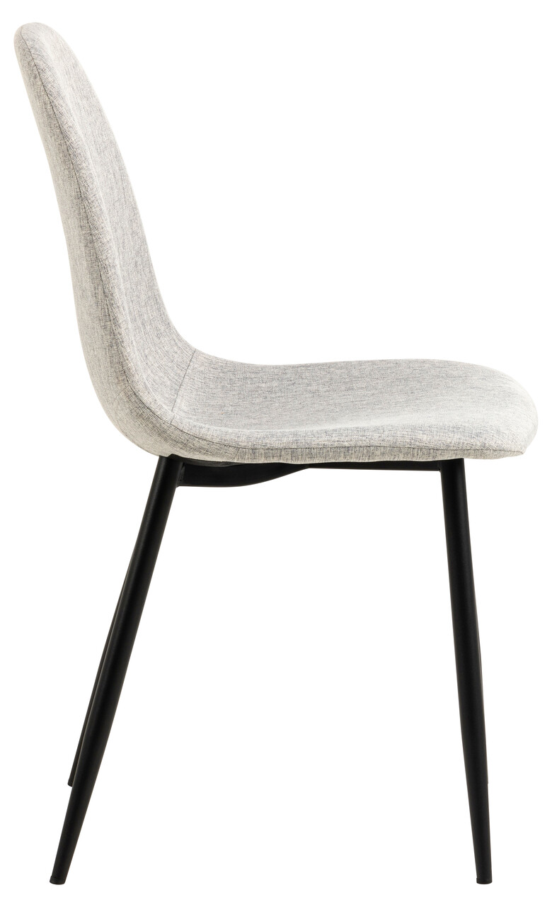 Scaun Celia, Actona, 44x54x86 cm, poliester/otel, gri deschis/negru mat - view 7