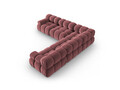 Coltar simetric 5 locuri, Bellis-51, Micadoni Home, 282x282x70 cm, catifea, roz