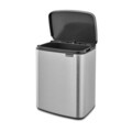 Cos de gunoi, Brabantia, Bo Small, 12 L, 23x29.5x37.5 cm, otel, argintiu