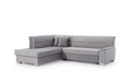 Coltar extensibil stanga 4 locuri ELTAP, BR48, Bergen, 247x214x83 cm, lemn/poliester, albastru