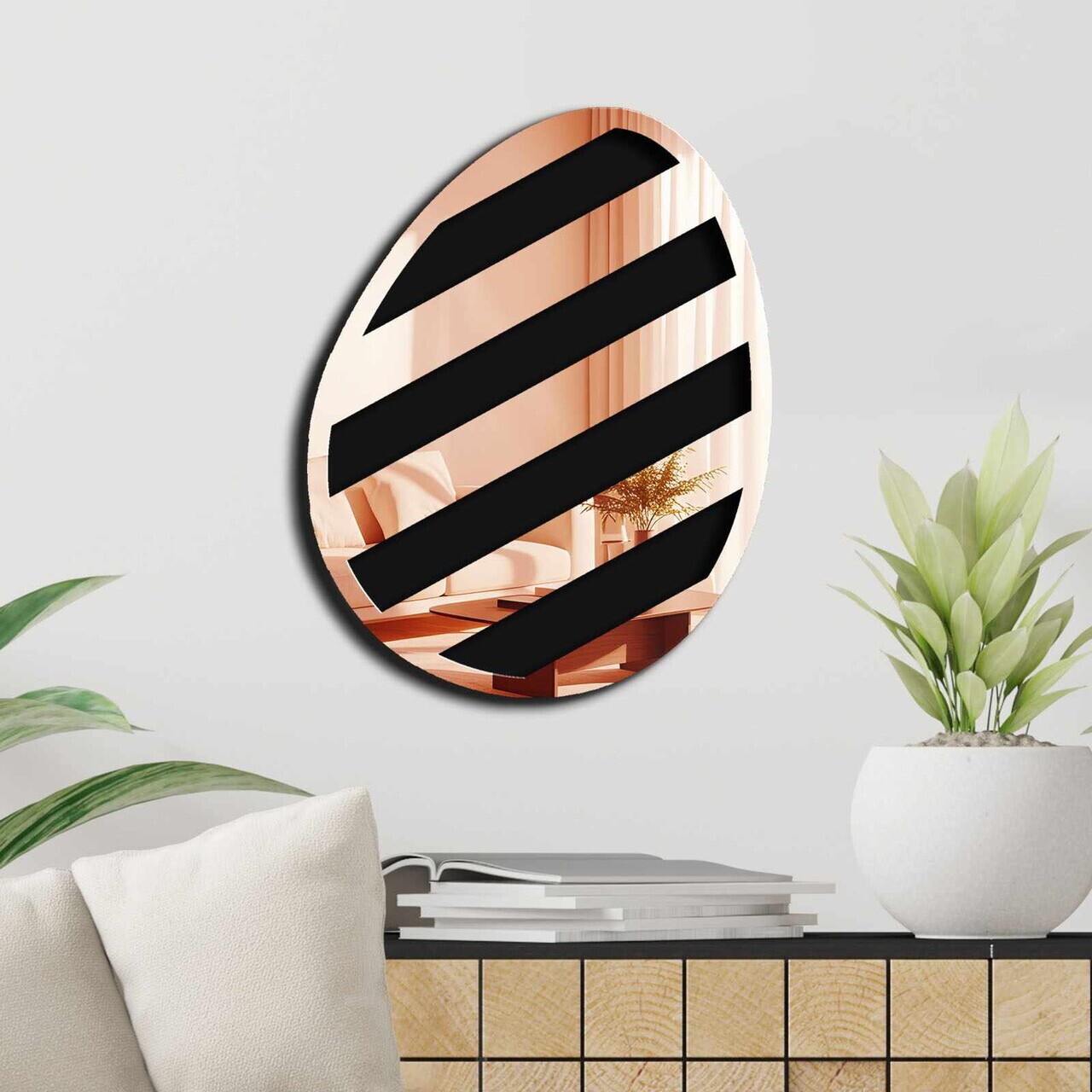 Oglinda decorativa, EAS004ROSEGOLD, Baza din 100% EVA (Grosime: 10 mm), Auriu roz — imaginea 3
