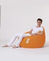 Fotoliu puf, Bean Bag, Ferndale Premium XXL, 115 x 130 cm, poliester impermeabil, portocaliu