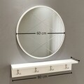 Set oglinda si cuier V101, Neostill, 60 cm/80 x 15 cm, alb