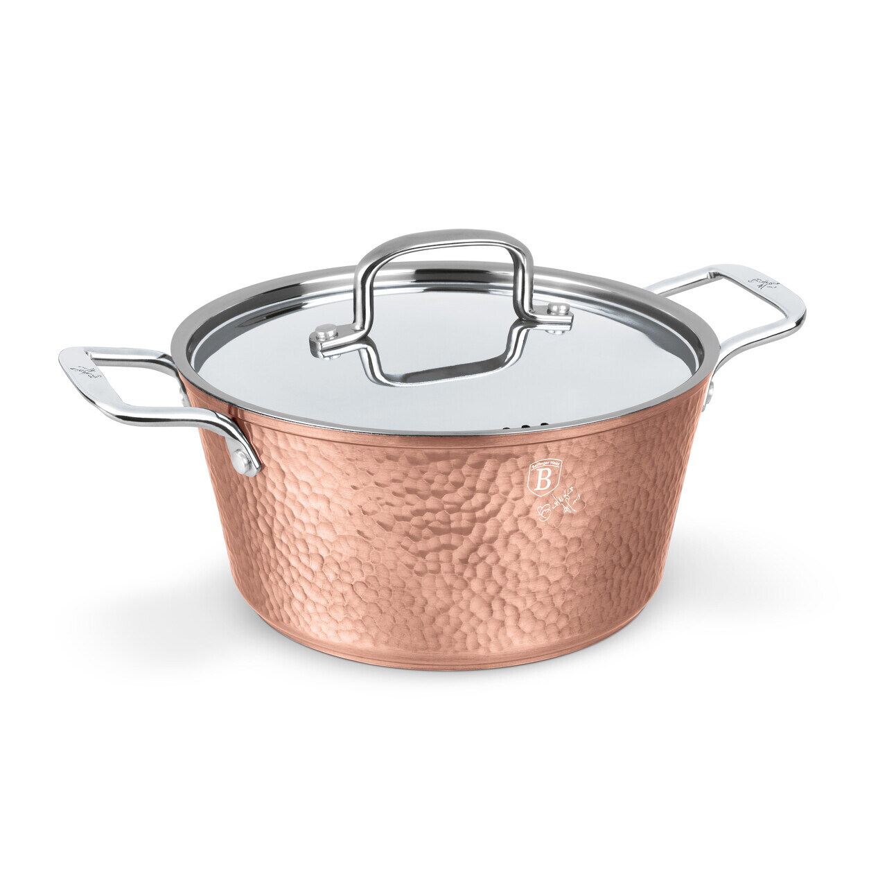 Oala cu capac Berlinger Haus, Hammered Copper, 22 cm, 3.3 L, aluminiu forjat, cupru - view 3