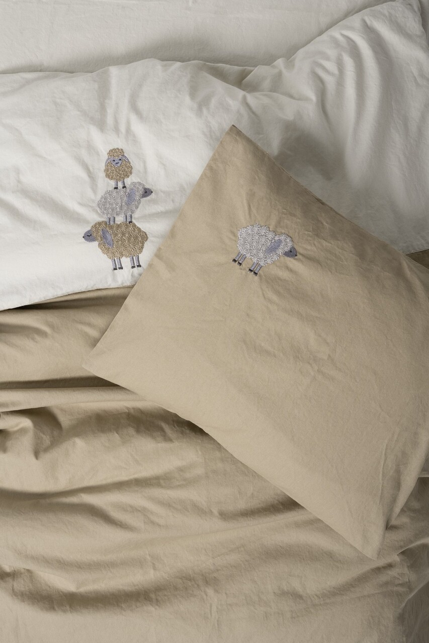 Lenjerie de pat pentru copii, Lamp - Beige, Cotton Box, Bumbac