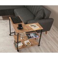 Masuta multifunctionala cu roti Melin, Sapphire, 70x76x63 cm, natural/negru