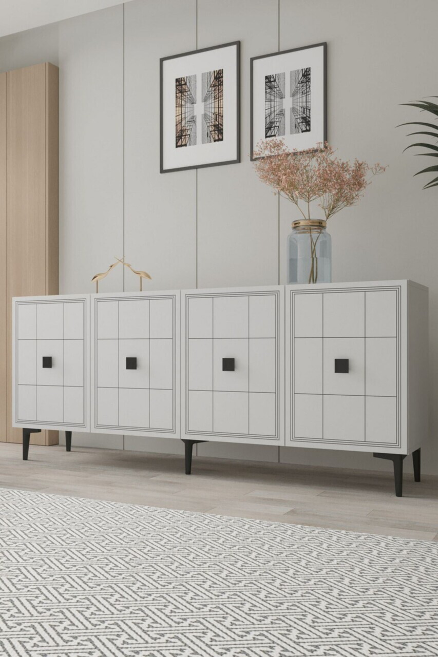 Consola, Hanah Home, Yuka 180, 180x75x32 cm, Alb — imaginea 2