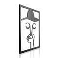 Tablou decorativ, Quiet Lady, Dimensiune: 20 x 25 cm, Alb/Negru