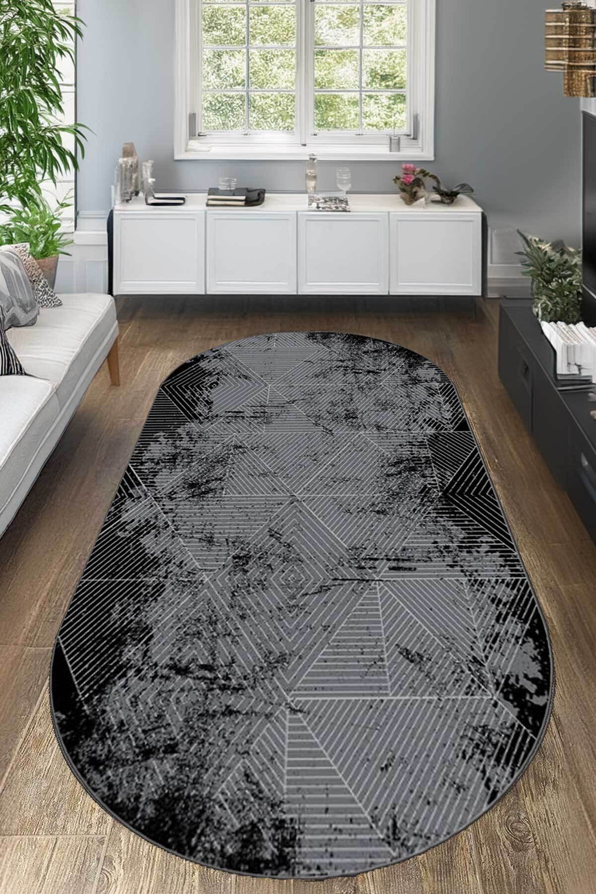Covor, CLR-0000287-007, 100x150 cm, Poliester, Antracit