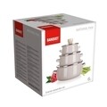 Set 3 cratite emailate cu capac Naturela, Banquet, 14/18/22 cm