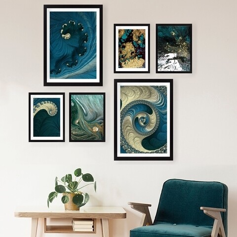 Set 6 tablouri decorative, SET_022, Lulu, 24×29 cm/24×44 cm, plastic Decoratiuni