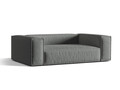 Canapea 3 locuri, Nuria-215, Micadoni Home, 210x110x72 cm, tesatura structurata chenille, gri