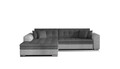 Coltar extensibil stanga 4 locuri, ELTAP, Sorento, 296x194x78 cm, lemn/poliester, gri inchis/gri deschis