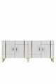 Consola, Hanah Home, Ilay 180, 180x75x32 cm, Alb/Auriu