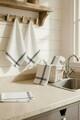 Set prosoape de bucatarie, Hermia, 741LDN1108, Alb/Negru