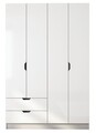 Dulap pentru haine, Rabi, Rb-156, 120x180x45 cm, Alb mat